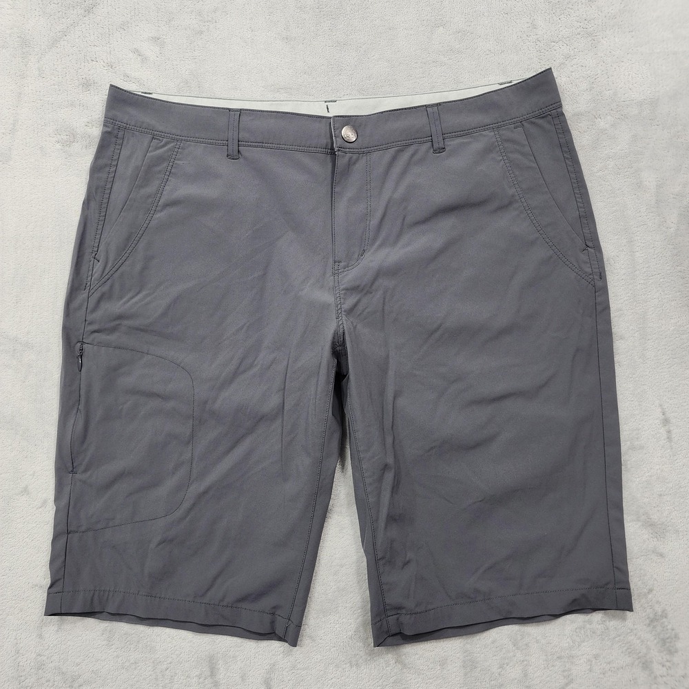 REI Shorts Women 14 Gray Utility Bermuda Hiking Outdoor Travel Casual Drawstring